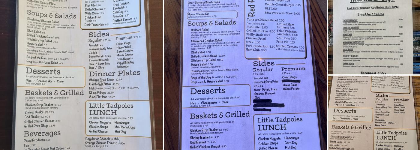 Red River Cafe Menu