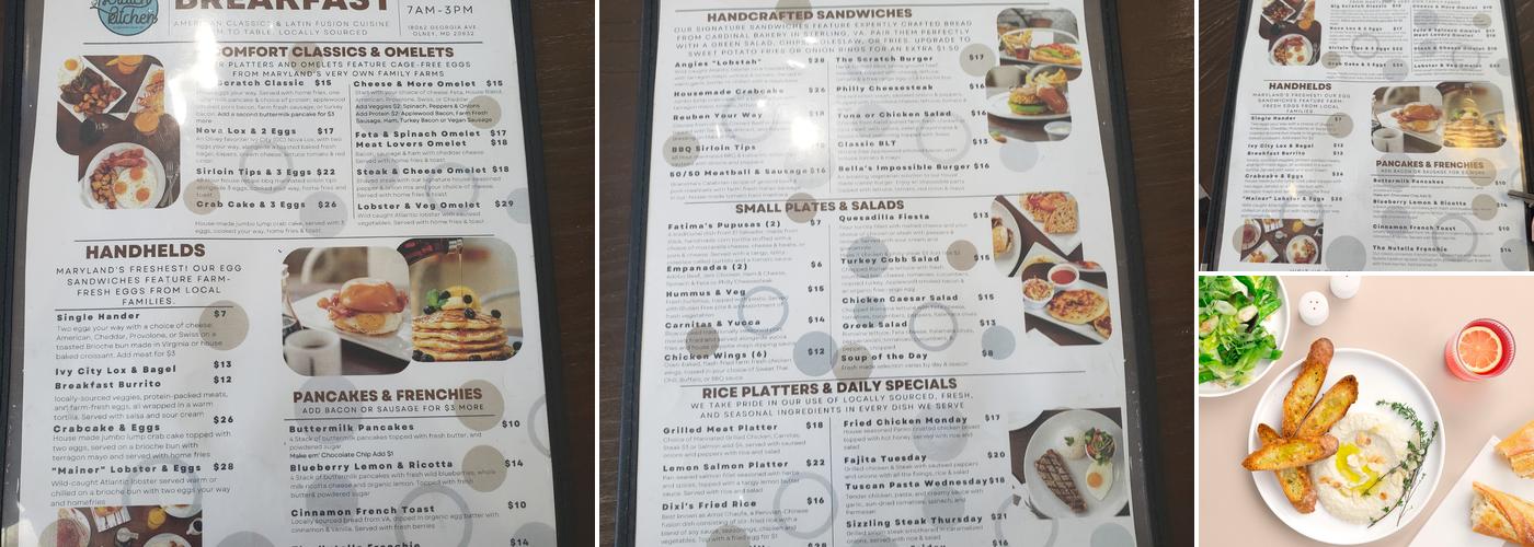 Scratch Kitchen & Bistro Menu