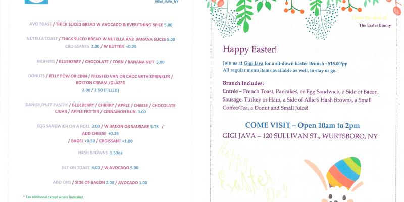 GiGi JAVA Menu