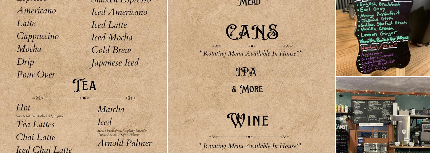 Gunks Gaming Guild Cafe Menu