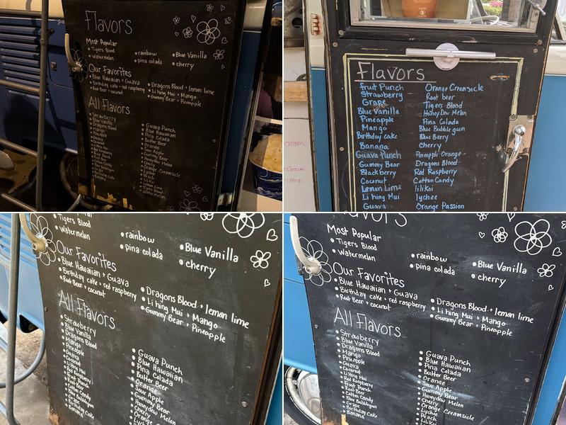 Gus' Hawaiian Shave Ice Menu
