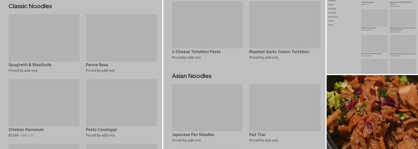 Noodles and Company Menu