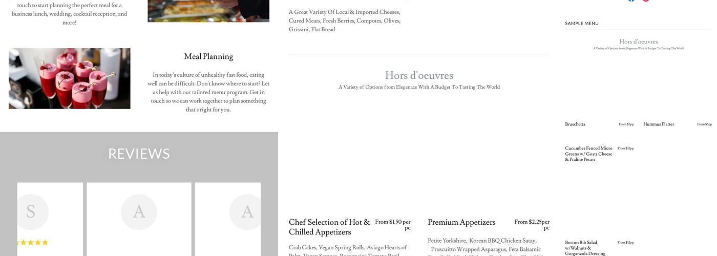 Chef Todd's kitchen Menu