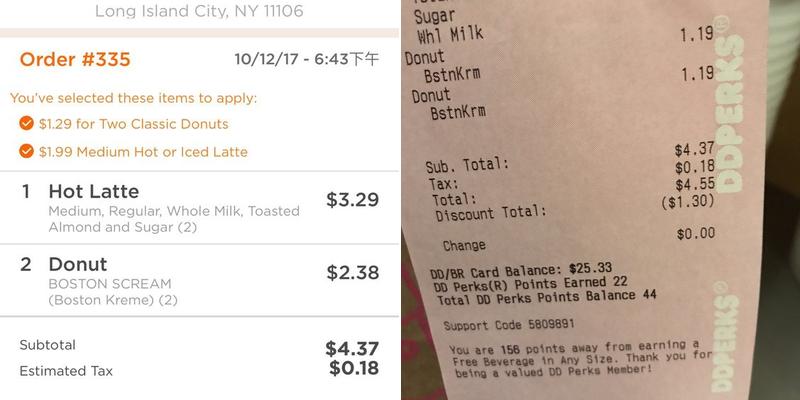 Dunkin' Menu
