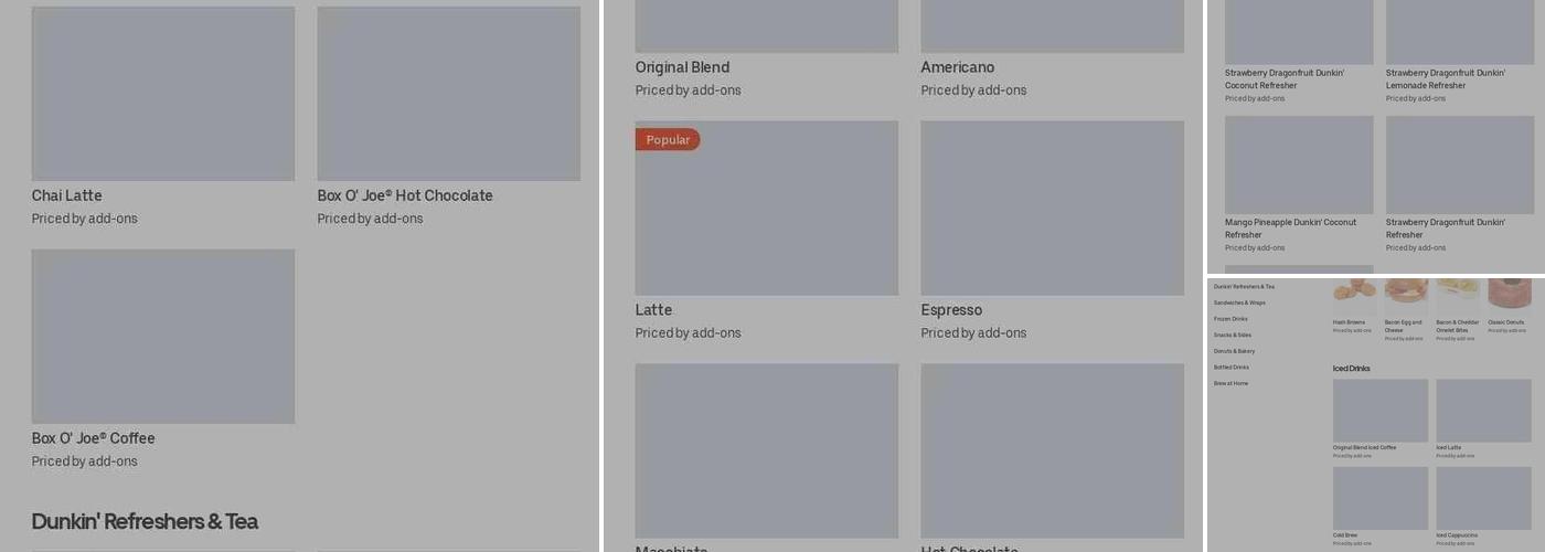 Dunkin' Menu