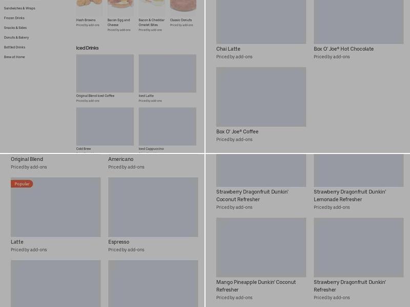 Dunkin' Menu