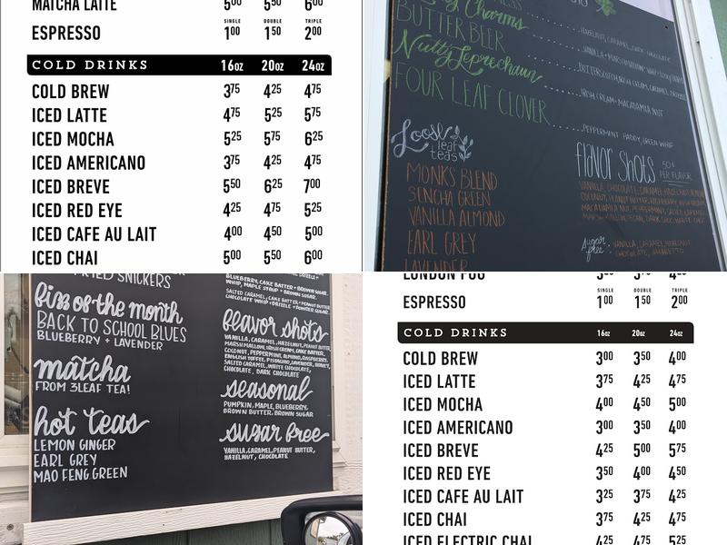 Simple Roast Coffee - West Menu