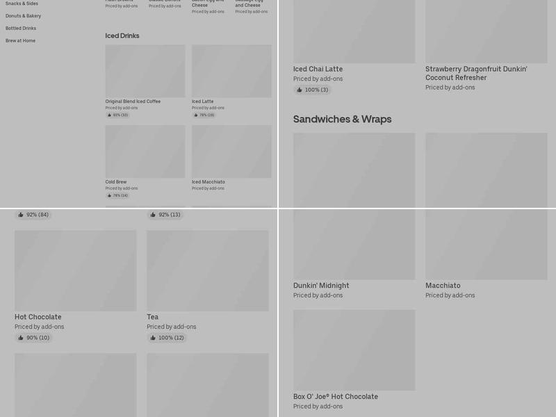 Dunkin' Menu