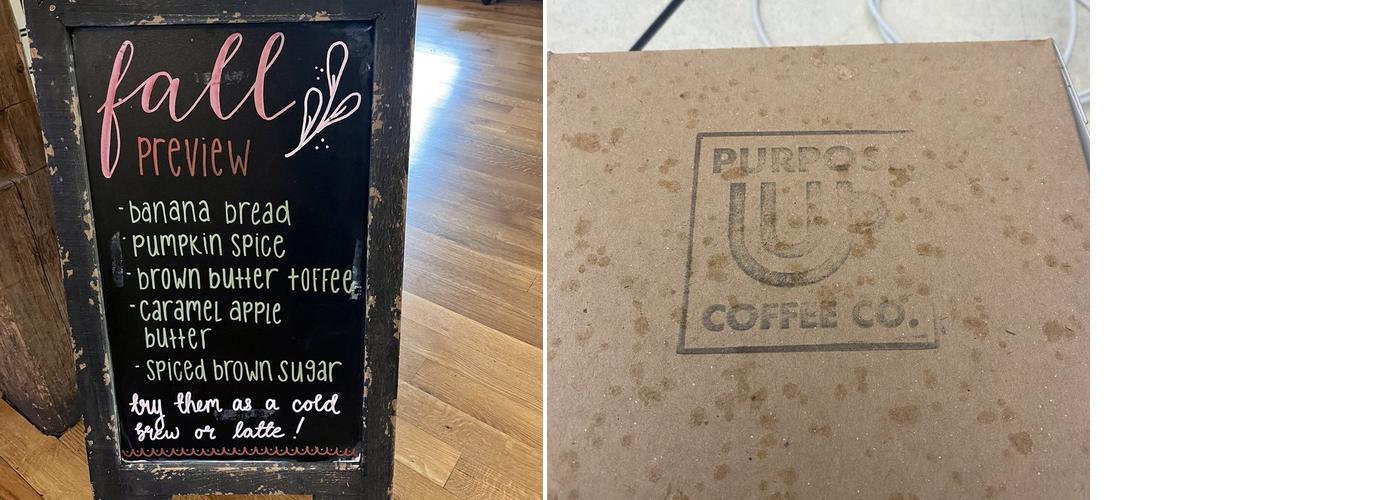 Purpose Coffee Company Menu