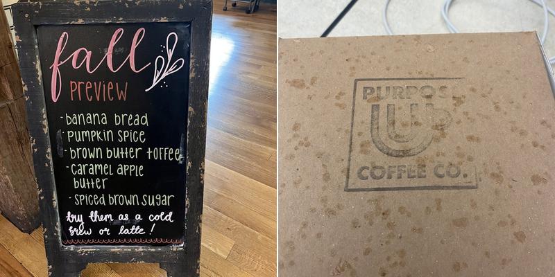 Purpose Coffee Company Menu