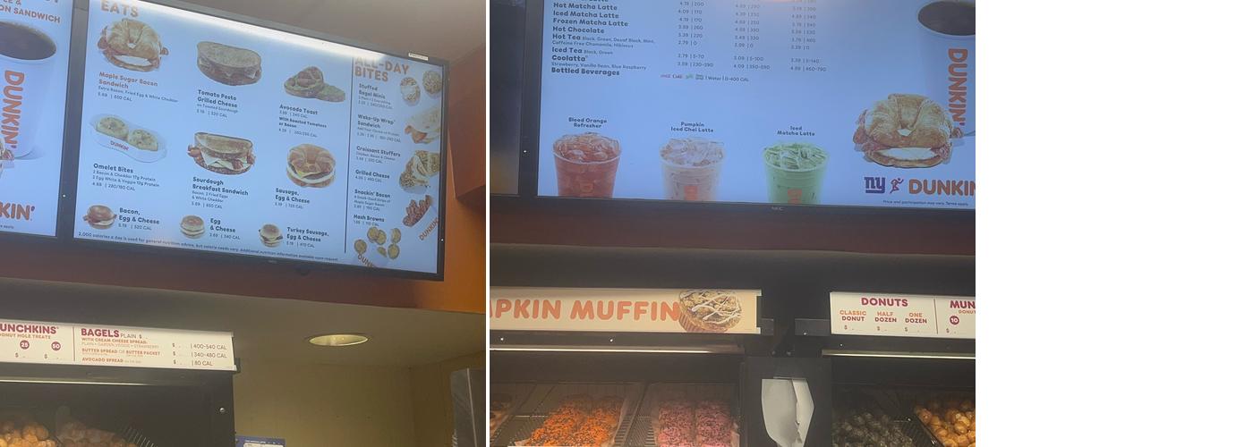 Dunkin' Menu