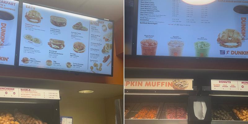 Dunkin' Menu
