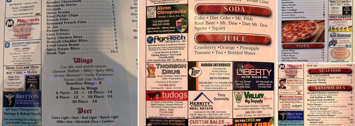 The Constitution Menu