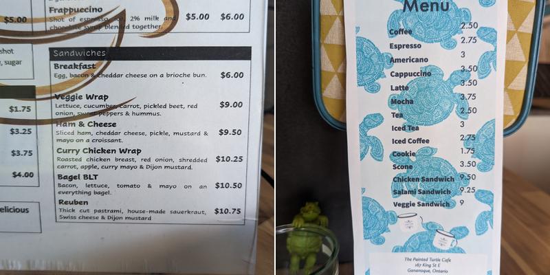 The Painted Turtle Menu