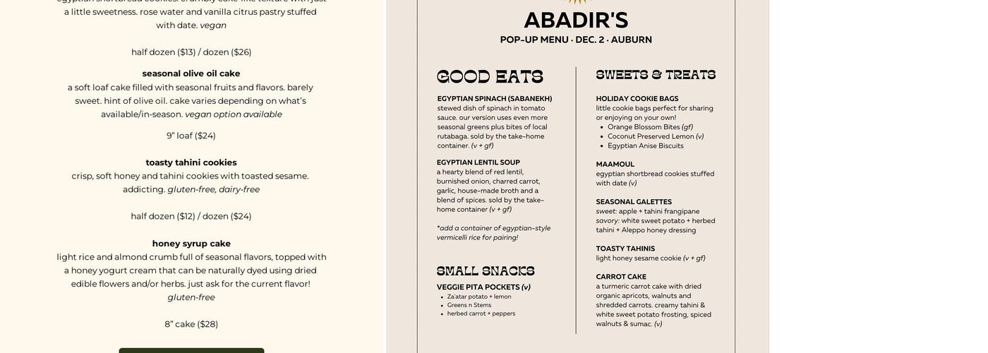 Abadir's Menu