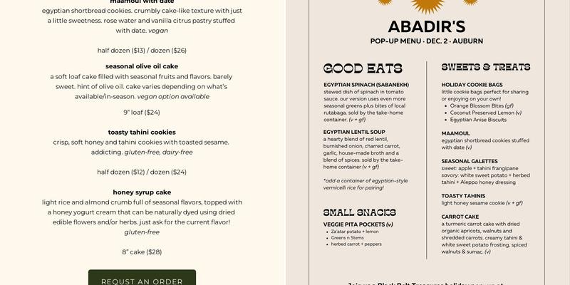 Abadir's Menu