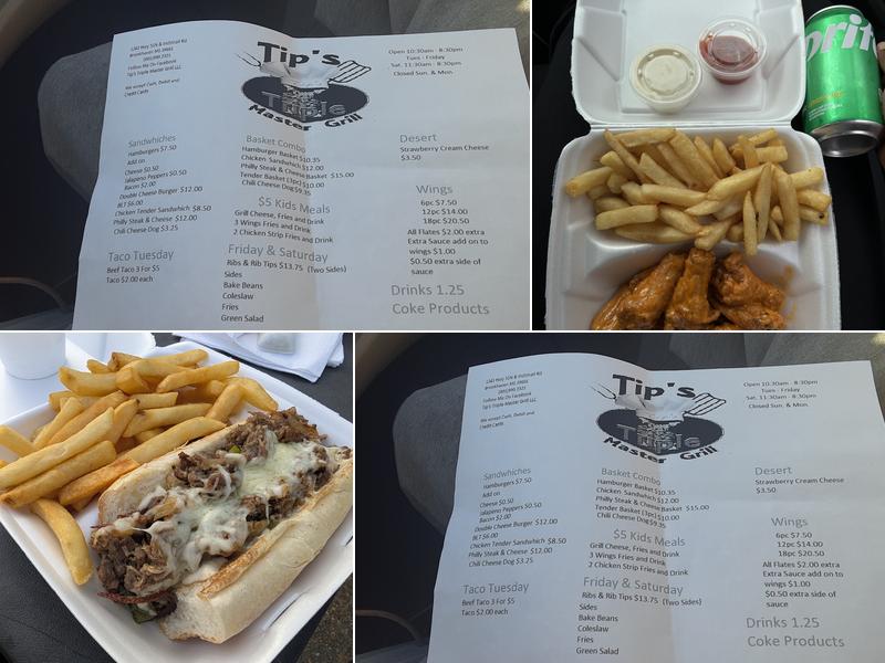 Tip’s Triple Master Grill Menu