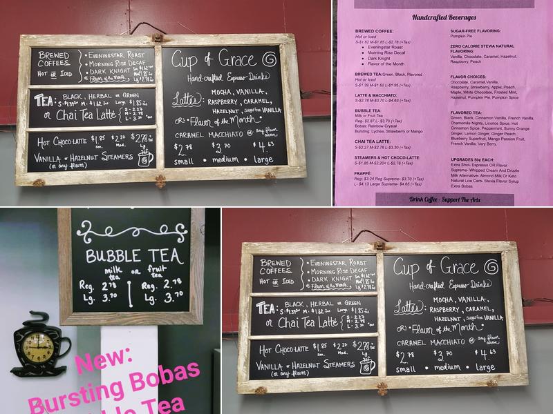 Cup of Grace Tea & Coffeehouse Menu