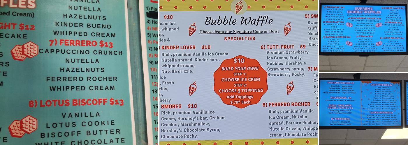 Sweet World Cafe 1 Menu