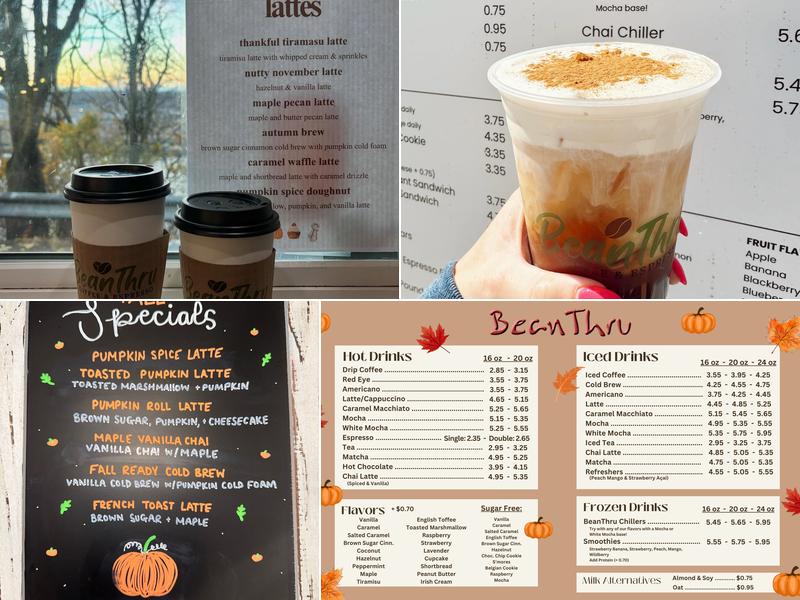 BeanThru Menu