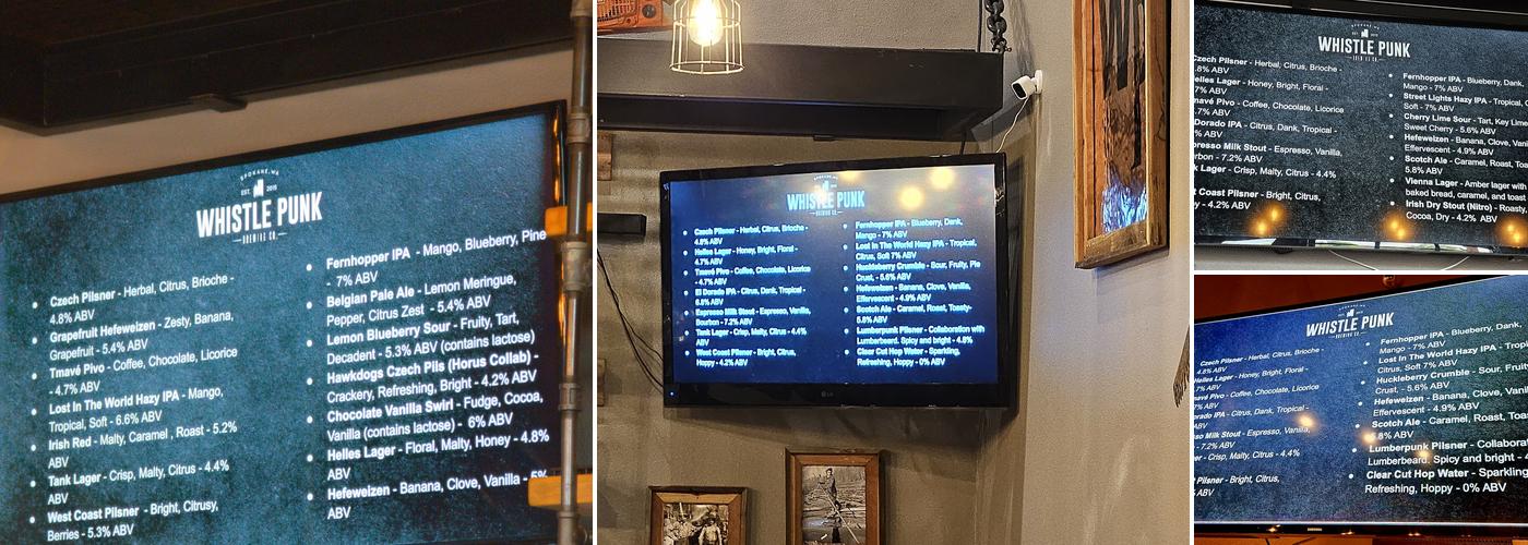 Whistle Punk Millwood Menu