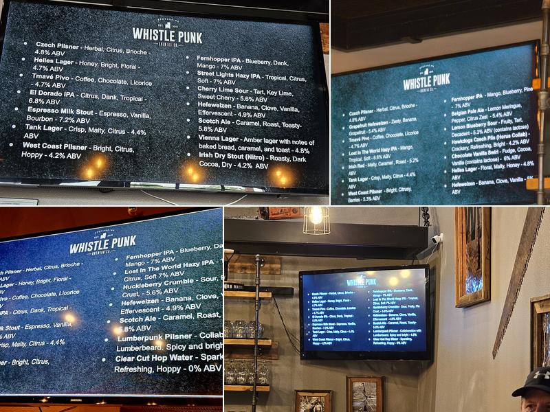 Whistle Punk Millwood Menu