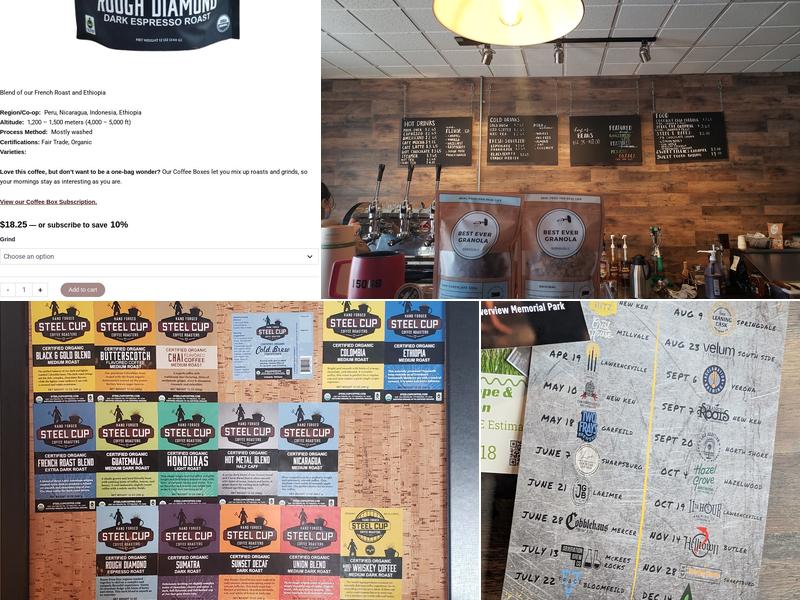 Steel Cup Coffee Roasters Menu