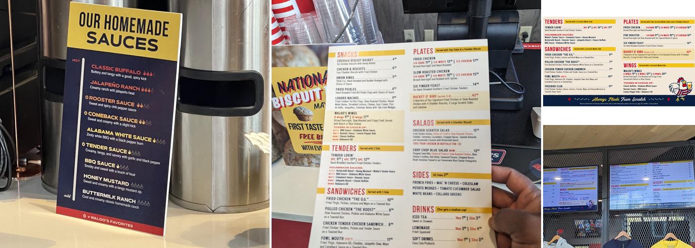 Waldo's Chicken & Beer Menu