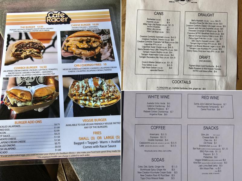 Oglethorpe Garage Menu