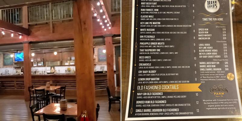 10,000 Drops Craft Distillers Menu