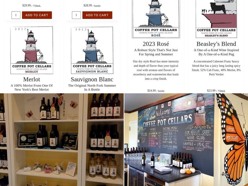 Coffee Pot Cellars Menu