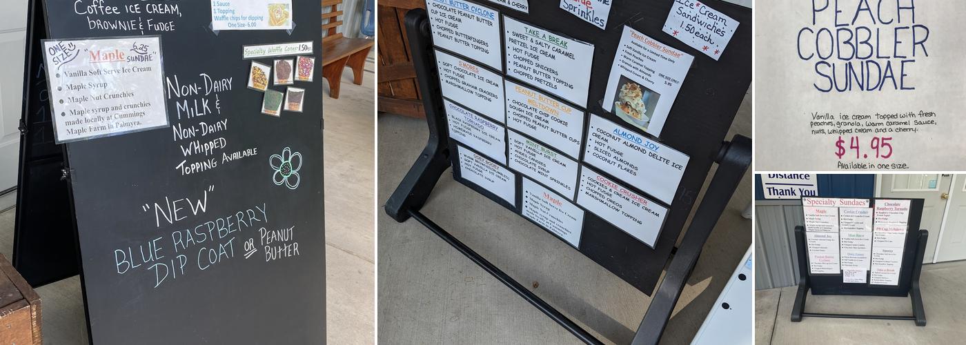 Pulcini’s Ice Cream Menu