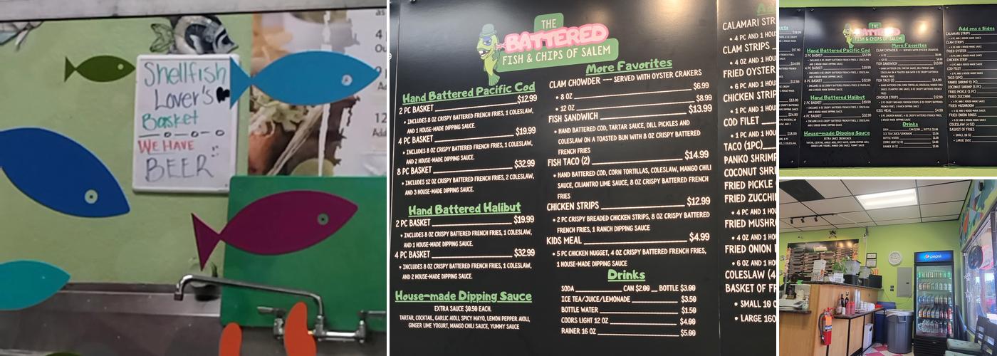 The Battered Fish & Chips Menu