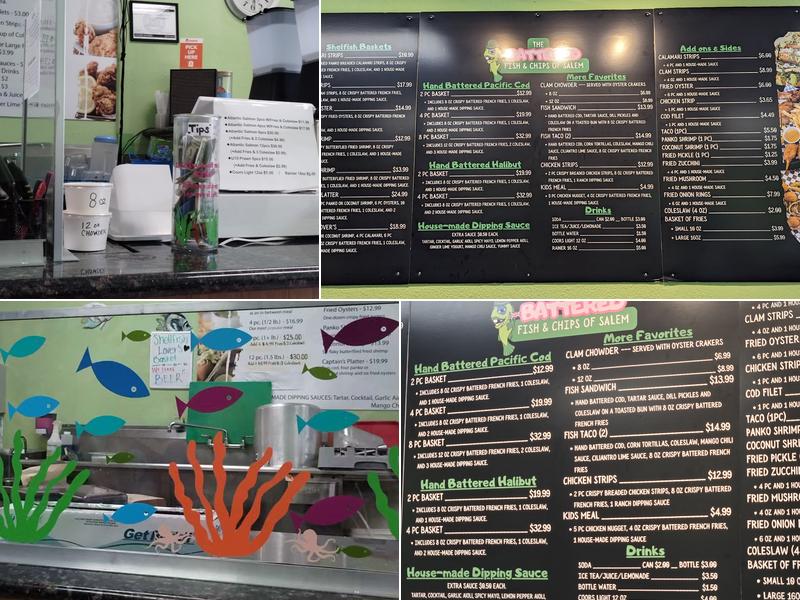 The Battered Fish & Chips Menu