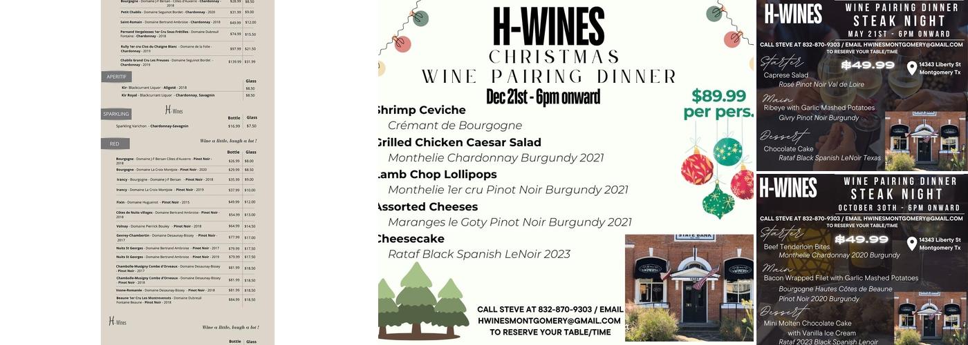 H Wines Menu