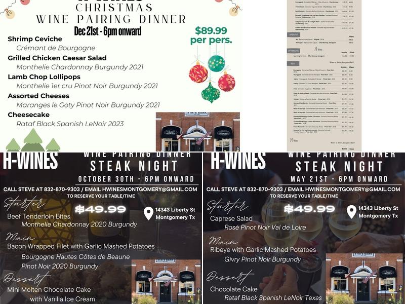H Wines Menu