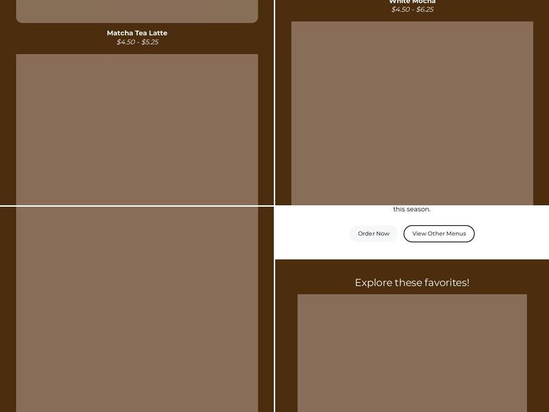 Ohiopyle Coffee Company Menu