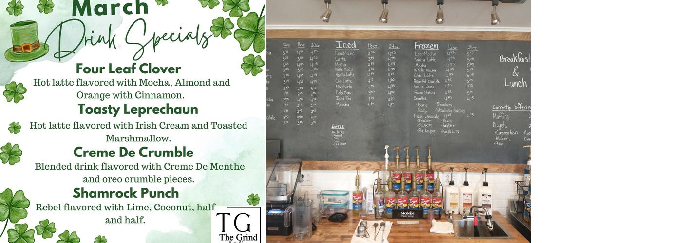 The Grind Coffee Shop Menu