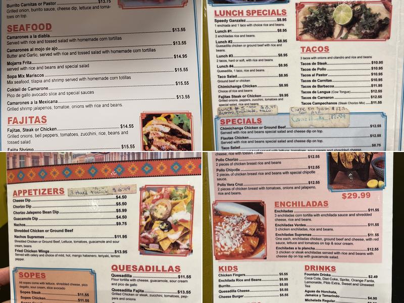 Sabor Mi Veracruz Menu