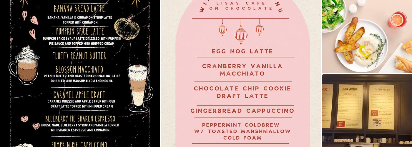 Lisa's Cafe on Chocolate Menu