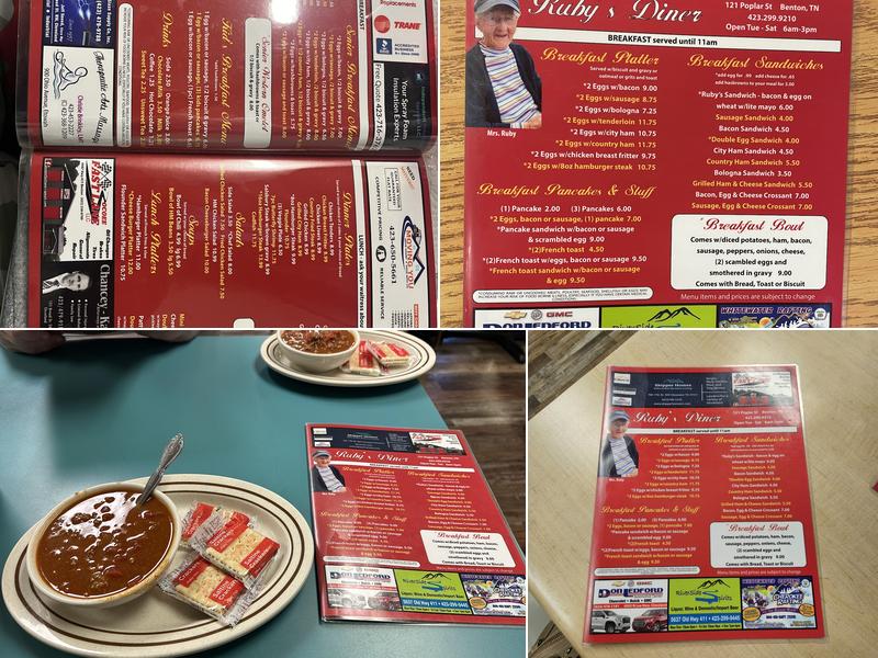Ruby’s Diner Menu