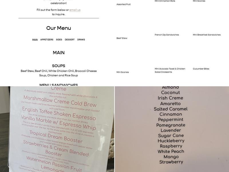 Haiden's Coffee & Café Menu