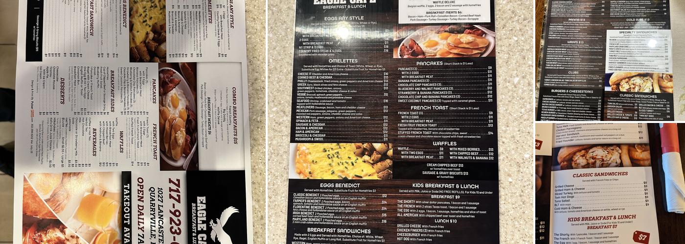 Eagle Cafe Menu