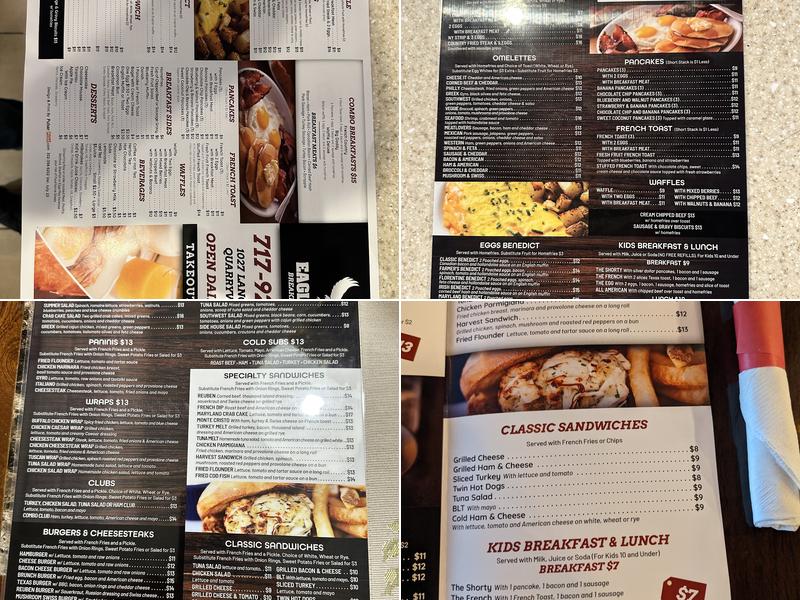 Eagle Cafe Menu