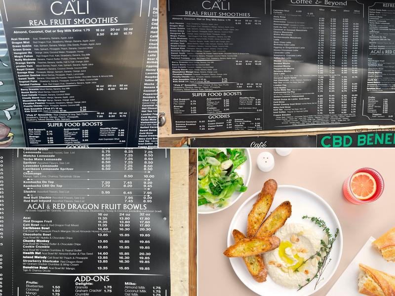 Cali Cafe Menu