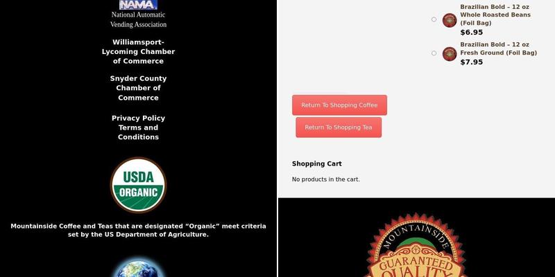 Mountainside Coffee Menu