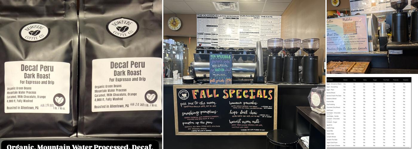 Nowhere Coffee Co. - West End Menu