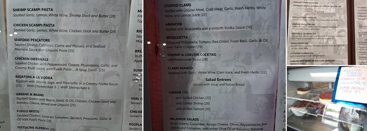 Baby Boomers' Cafe Menu