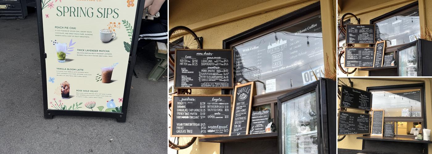 Electric City Roasting Cafe Menu