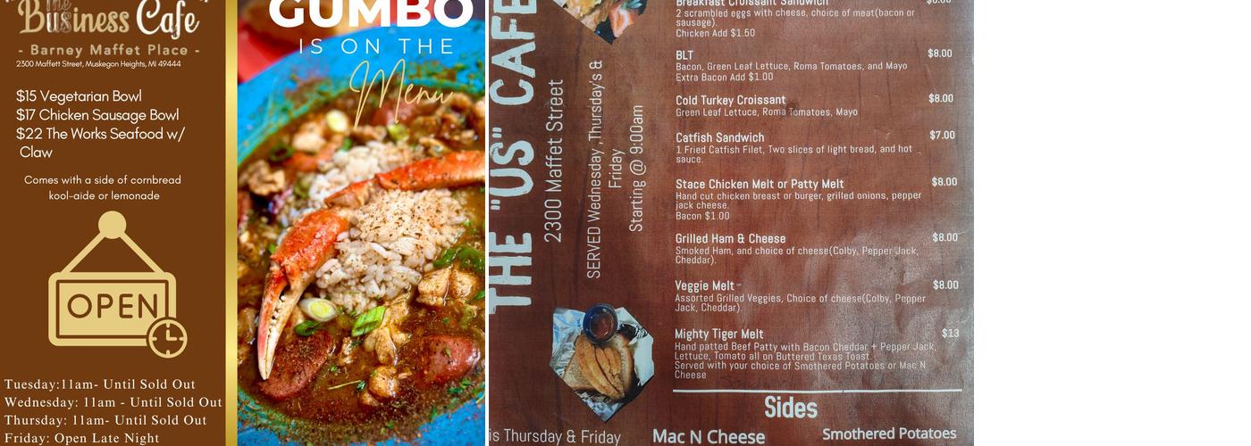 The Us Cafe Menu